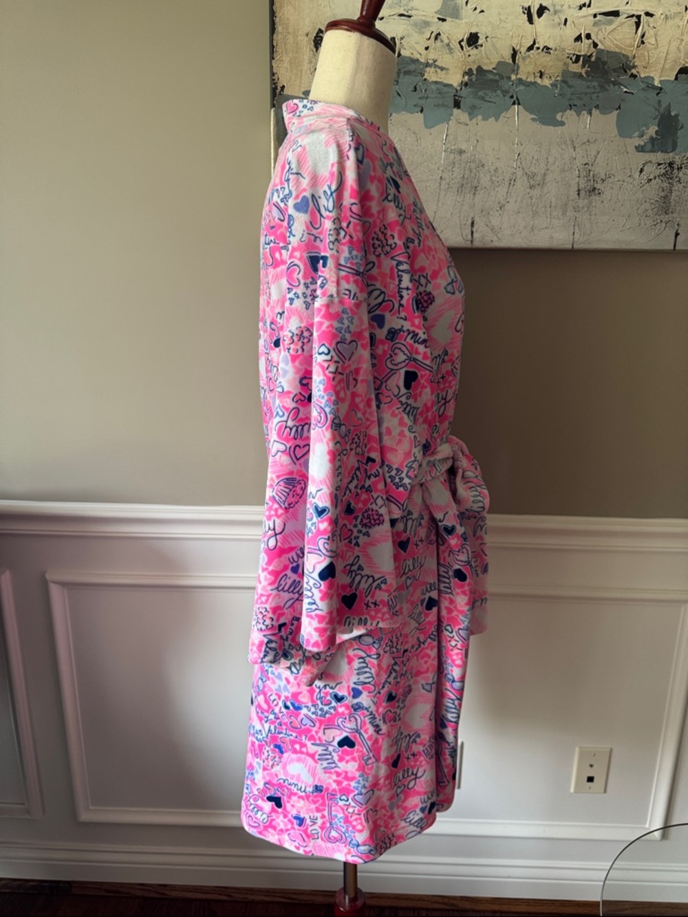 Lilly Pulitzer Women’s Pink Printed Wrap Robe XXL - Picture 7 of 14